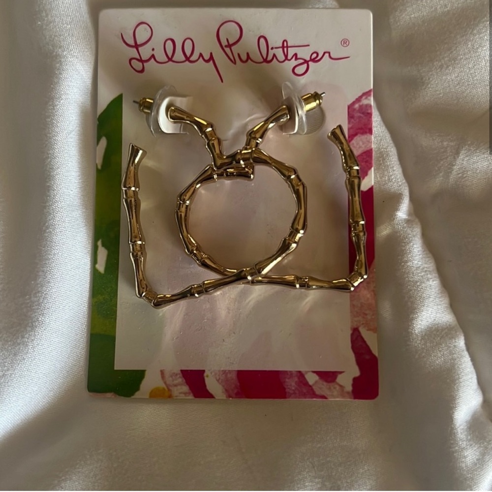 Lilly Pulitzer Gold Heart Shape Earrings